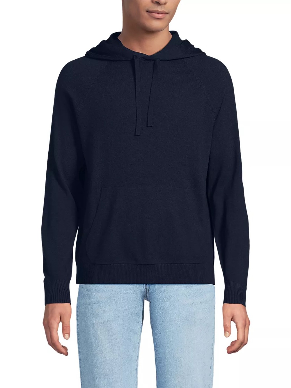 The Commons Men's Long Sleeve Merino Pullover Navy Hoodie NWT Size XXL Tall